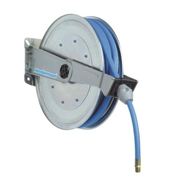 Slangerulle Nederman 30803689 Ø1/2" x 15 m, vand, rustfrit stål 