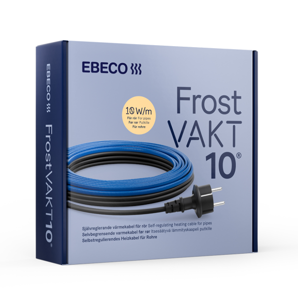 Varmepumpe Ebeco Frostvakt 10 med stik, 10W/m 16 m