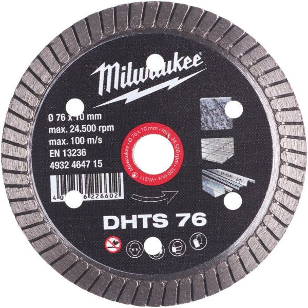 Diamantskæreskive Milwaukee DHTS 76 Ø 76 mm 