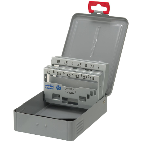 Borrkassett Z 870410 plåt, tom 1-10 mm, för 19 st