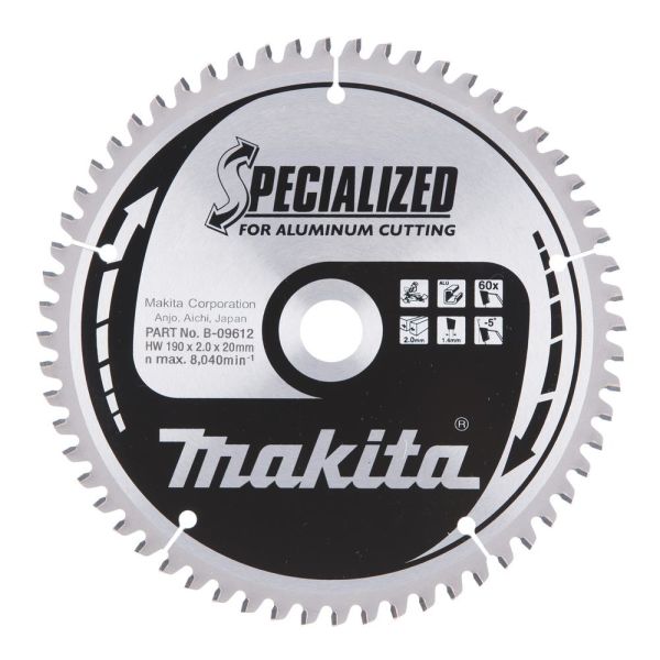 Sageblad Makita B-09612 190x20x2,0 mm, 60T 