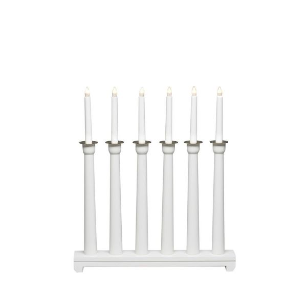 Kynttelikkö Konstsmide 3976-210 6 kynttilää valkoinen