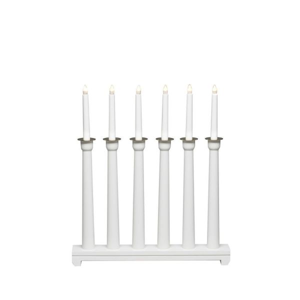 Lysestage Konstsmide 3976-210 6 stearinlys hvid