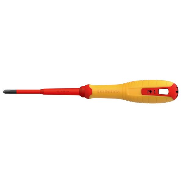 Skruetrækker Hultafors 445515 til Phillips, isoleret 1000 volt PH 1 x 100 VDE