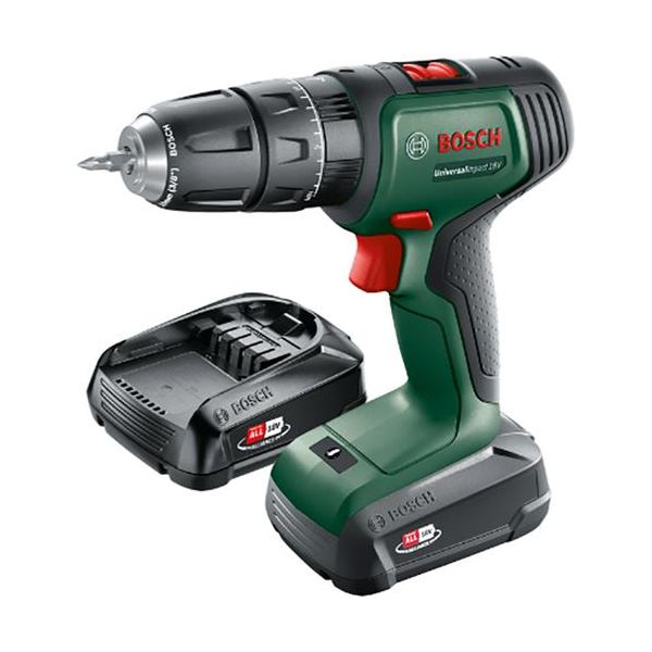 Bore-/skruemaskine Bosch DIY Universal Impact 18 + SystemBox med batteri og oplader 