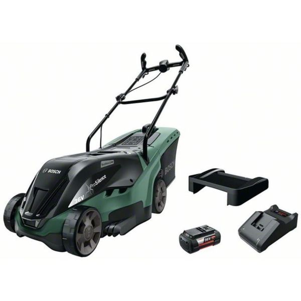 Plæneklipper Bosch DIY Universal Rotak 36-590 med batteri og oplader 