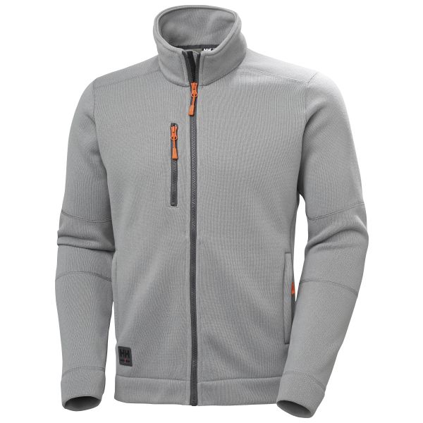 Fleecegenser Helly Hansen Workwear Kensington 72250-930 strikket, helzip Lys grå L