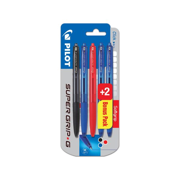 Pen Pilot Super Grip G 1 mm, 5-pak 