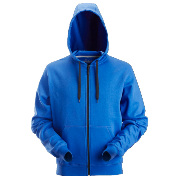Luvtröja Snickers Workwear 2801 klarblå, med dragkedja Klarblå M