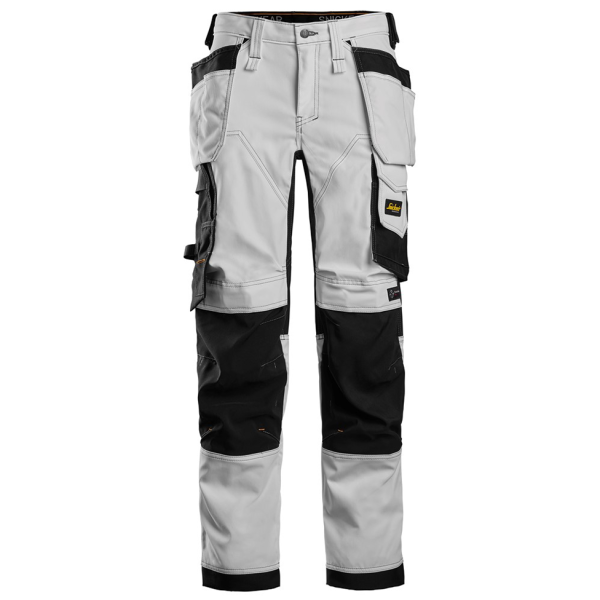 Håndværkerbukser Snickers Workwear 6247 AllroundWork Hvid/Sort Hvid sort 54