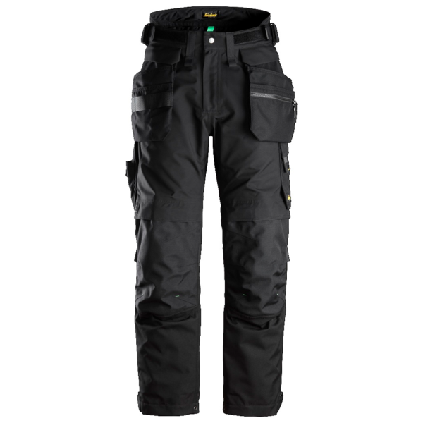 Håndværkerbukser Snickers Workwear 6580 FlexiWork sort, Gore-Tex, lang model Lang XS