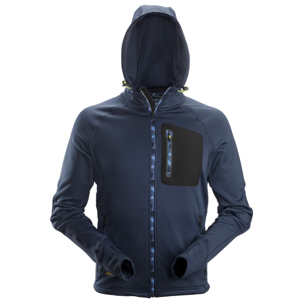 Fleecehoodie Snickers Workwear 8000 FlexiWork marin/svart S