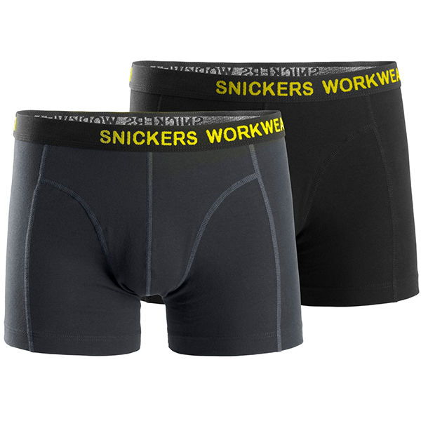Underbukser Snickers Workwear 9436 Sort/grå, pakke med 2 stk Sort/grå M