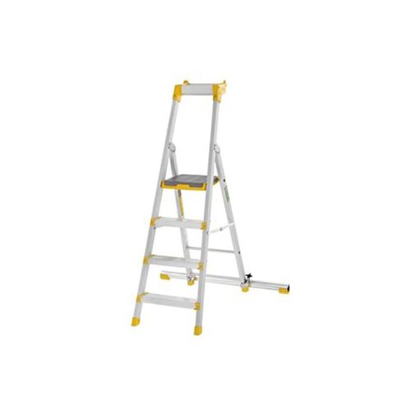 Trappetrin W.steps 55P med certificeret aluminium, med trinfod 4 trin