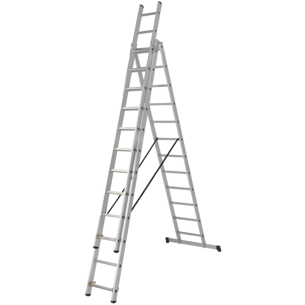 Kombistege Skeppshultstegen 203-10 3-delad, aluminium 9,7 meter