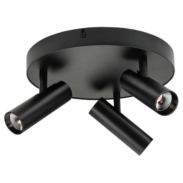 Kattovalaisin SG Armaturen Tube Micro Trio LED, 18W, 2700K Musta