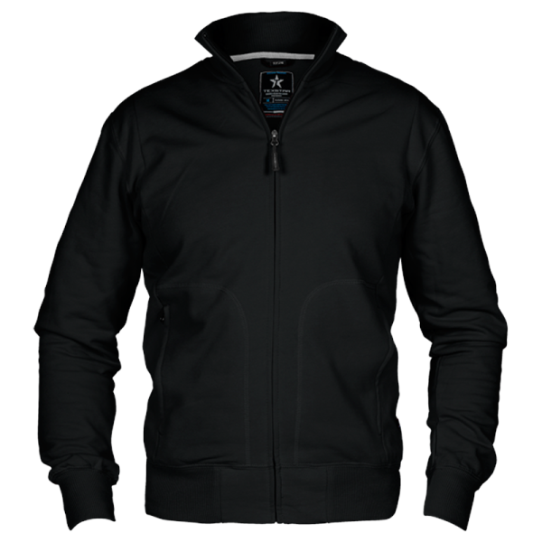 Collegepaita Texstar HC04199000210 vetoketjulla, musta 3XL