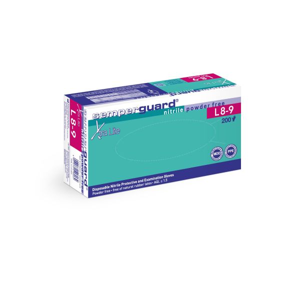 Engangshandske Semperguard Xtra Lite L8-9 nitril, pulverfri L 200 st