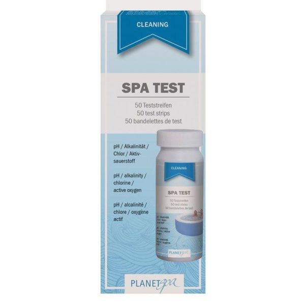 Teststrips Planet Spa 502010807PS pH/klor/O2/alkalinitet, 50-pak 