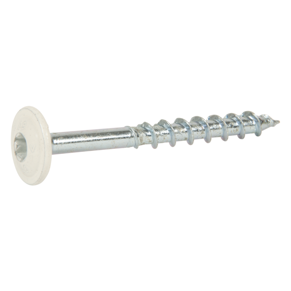 Puuruuvi ESSVE 113206 6 mm Ø , WAF, valkoinen, FZB, 100 kpl 60 mm