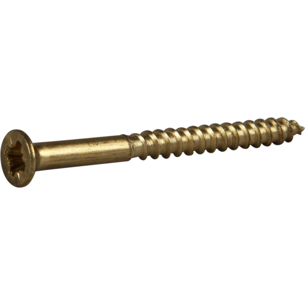 Træskrue ESSVE 525028 TFX, messing 3,5 x 30 mm, pakke med 10