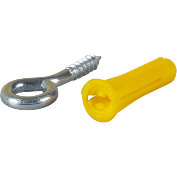 Skruekrog ESSVE 511130 50 mm, med plastprop, 2-pak 