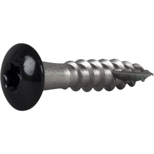 Rennekrokskrue ESSVE 590203 4,8 mm Ø, svart, TX20 25 mm, 250-pakning