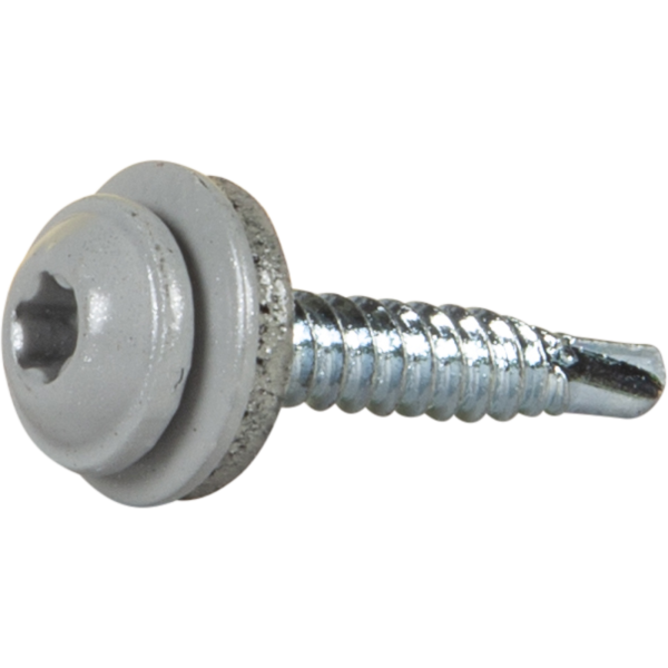 Montageskruv ESSVE 63356 4,2 x 25 mm, TX20, med bricka silver (RAL9006), 100-pack