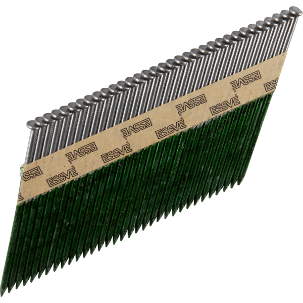 Maskinsøm ESSVE 777914 34°, ligebåndet, glat, skinnende 3,1 x 90 mm, pakke med 1200