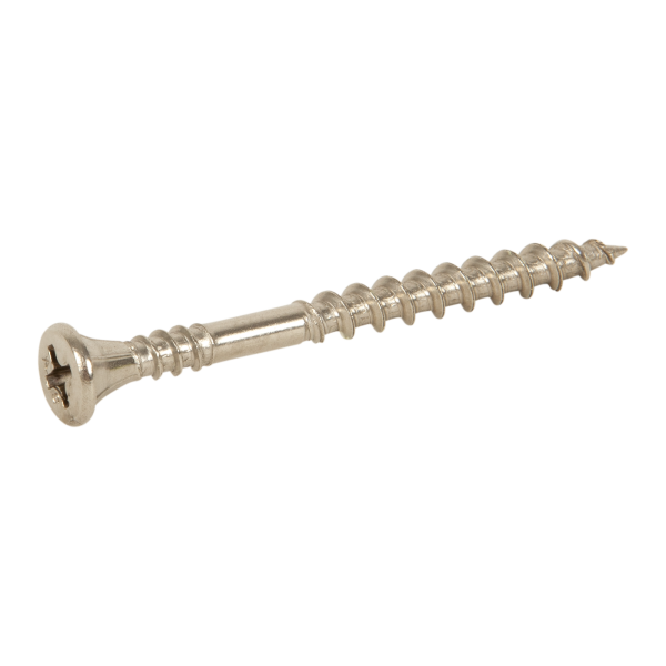 Facadeskrue ESSVE 537603 4,2x52 mm, rustfri/syrefast A4, strimmel. Blank, pakke med 1000