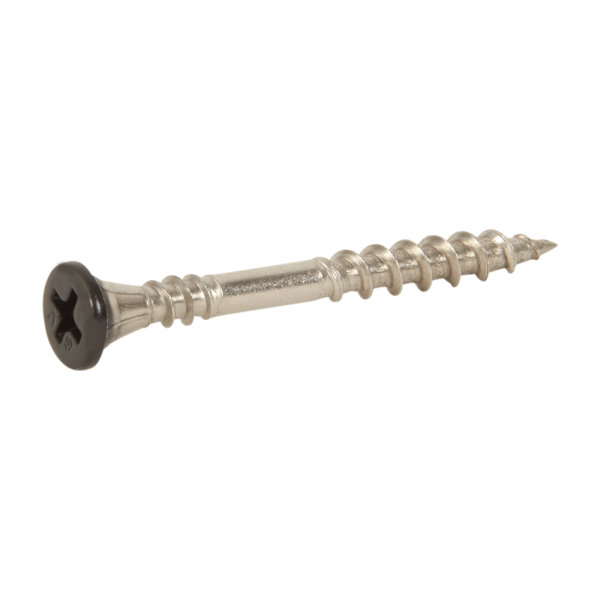 Fasadeskrue ESSVE 537617 4,2 x 45 mm, rustfri/syrefast A4, bånd. Svart, 1000-pakning