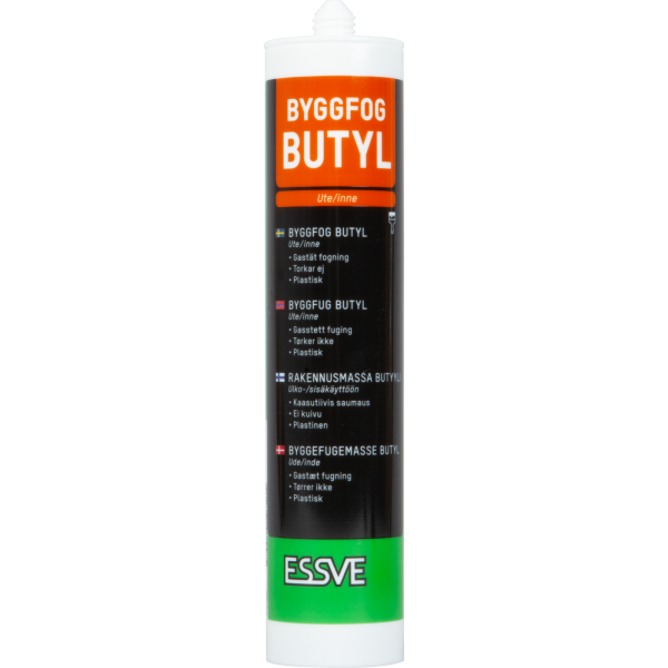 Byggfog ESSVE 118864 butyl, patron, 300 ml Grå