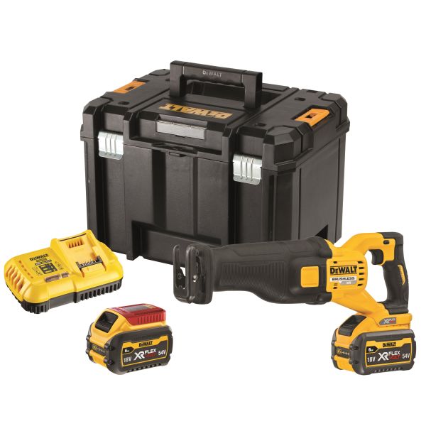 Bajonetsav Dewalt DCS389T2-QW med batteri og oplader 