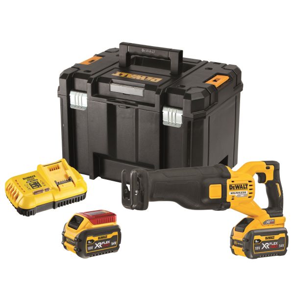 Bajonetsav Dewalt DCS389X2-QW med batteri og oplader 