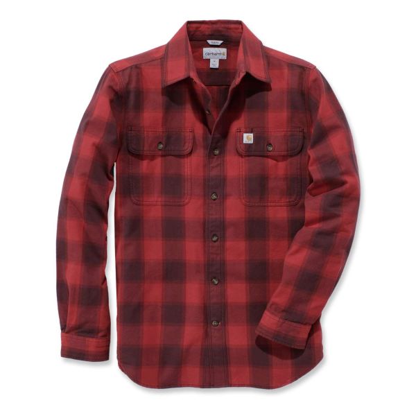 Flanellskjorta Carhartt Hubbard grå/röd, slim fit S