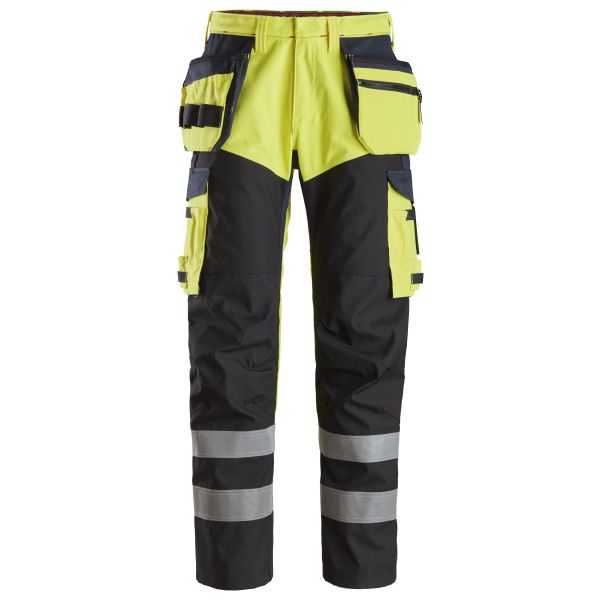 Arbejdsbukse Snickers Workwear 6265 varsel, gul/marineblå 44