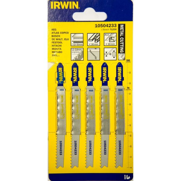 Stiksavklinger Irwin 10504233 100 mm, 10-20 TPI, stk 5 