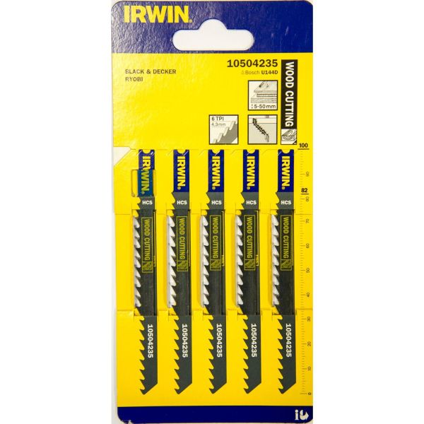 Stiksavklinger Irwin 10504235 100 mm, 6 TPI, stk 5 