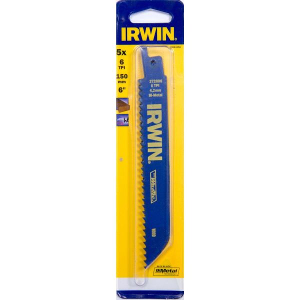 Puukkosahanterä Irwin 10504150 150 mm, 6 TPI, 5 kpl 