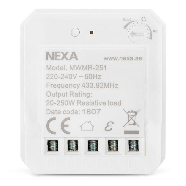 Inbyggnadsmottagare Nexa MWMR-251 dimmer, System Nexa 