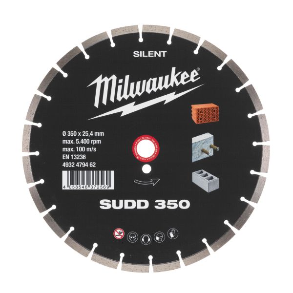 Timanttikatkaisulaikka Milwaukee 4932479462 SUDD SILENT Laikan halkaisija 350 mm 