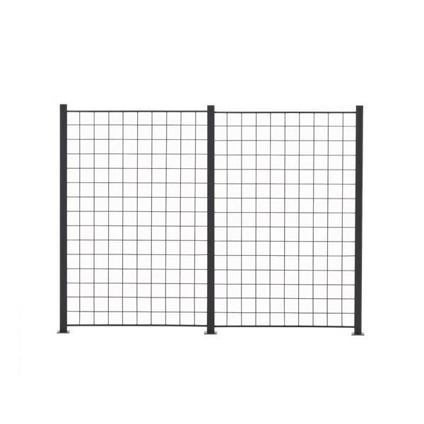 Spaljé Hortus 116-095 svart, 150x100 cm 2 moduler, 3 stolpar