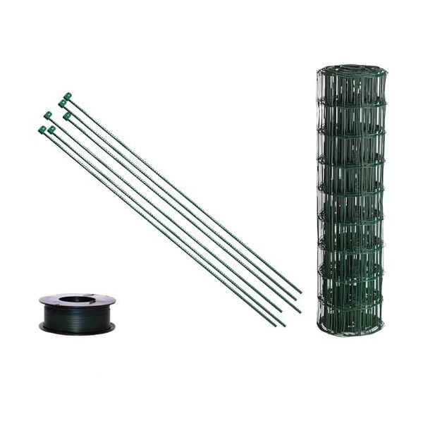 Villastängselset Hortus 900-003 med tentorstolpar 0,9x100 meter, grönt