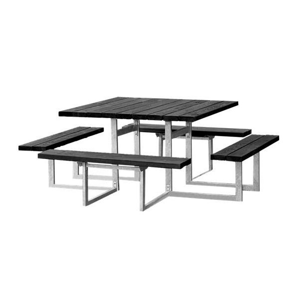 Picknickbord Hortus 8:an svart 