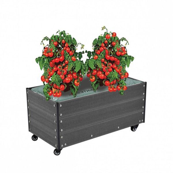 Planteringslåda Hortus 210-945 antracit 36x50x90 cm, med hjul