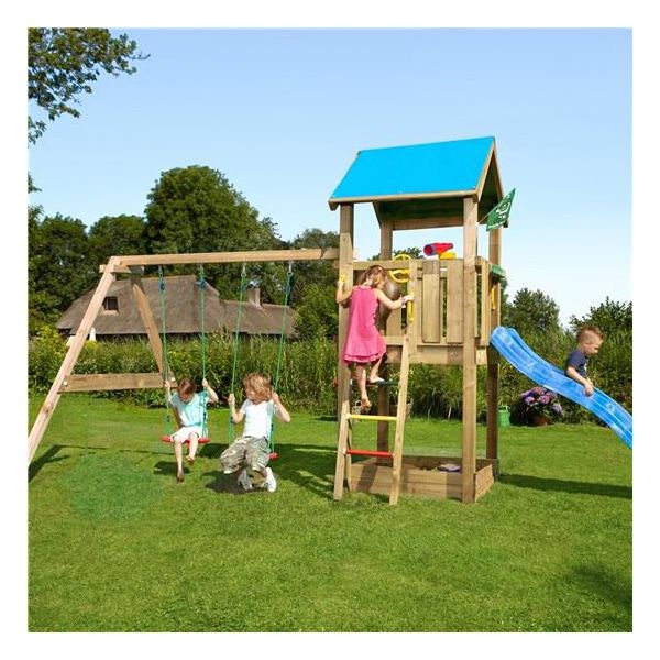 Lektorn Jungle Gym Castle med gunga och rutschkana 