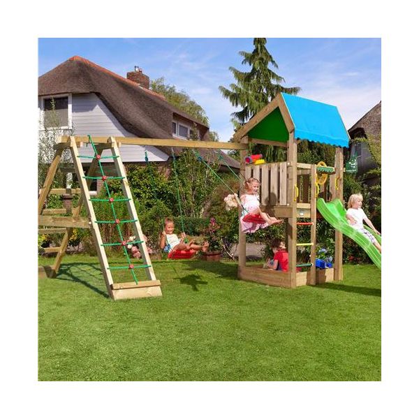 Lektorn Jungle Gym Home med klättermodul och rutschkana 