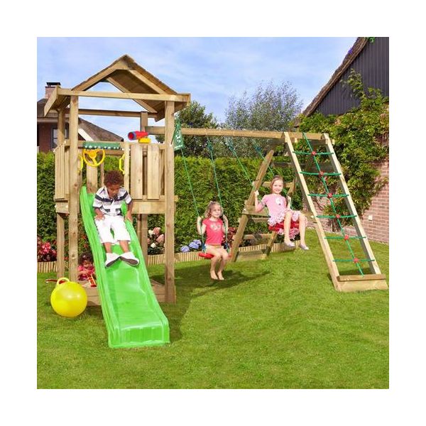 Lektorn Jungle Gym House klättermodul och rutschkana 