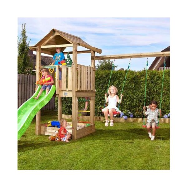 Lektorn Jungle Gym House med gunga och rutschkana 