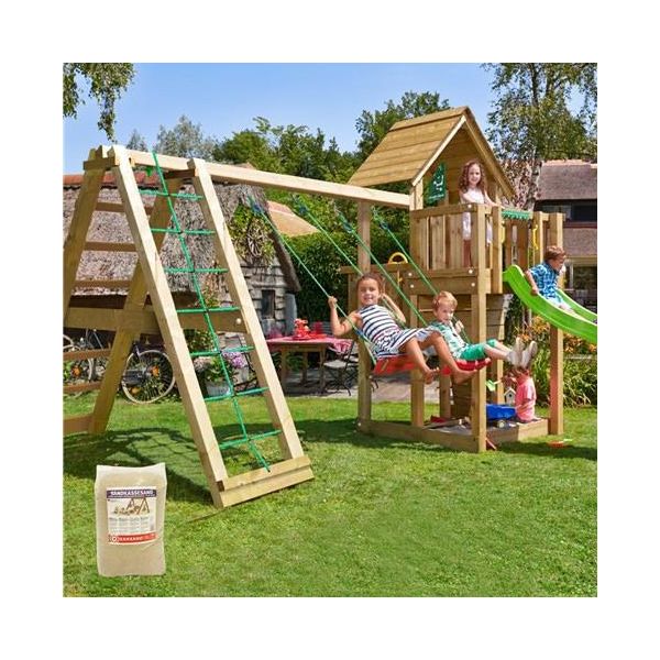 Lektorn Jungle Gym Cubby med klättermodul, sand och rutschkana 